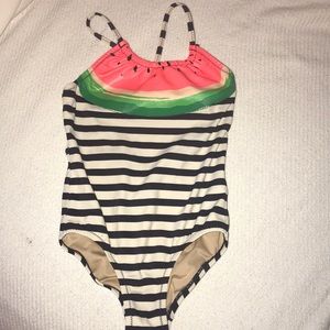 Crew cuts one piece watermelon swim suit